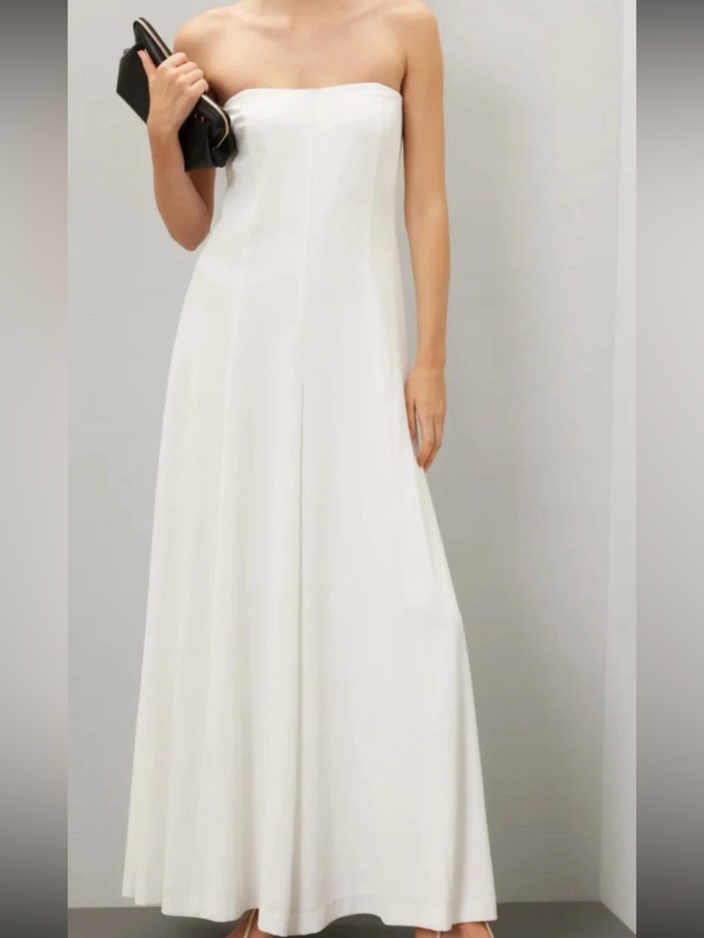 Rosetta Getty x RTR Wide Leg Strapless Jumpsuit White Size 0